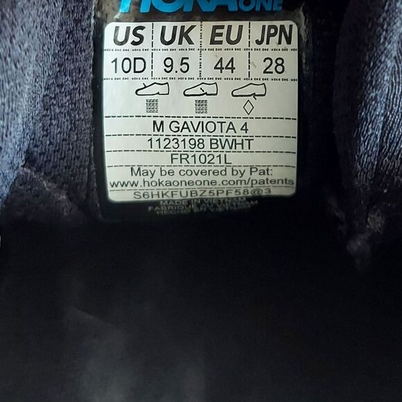 Hoka Black and White Athletic Shoes - Picture 9 of 11